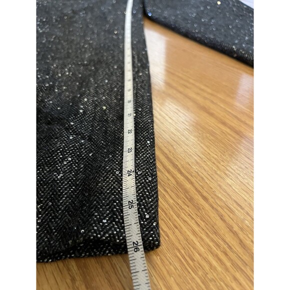 J Crew Gray Silver Sequin Wool Blend Cropped Martie Pant Size 8 - Picture 10 of 10